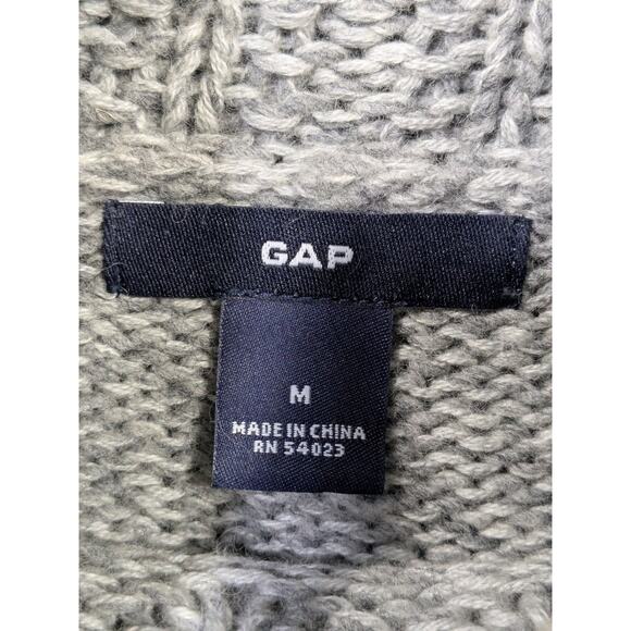 Vtg GAP Sweater Womens Medium Lambs Wool Cotton Turtleneck Fitted Casual Y2K - Picture 3 of 10